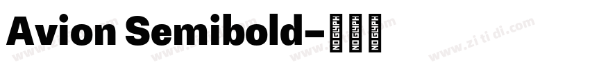 Avion Semibold字体转换